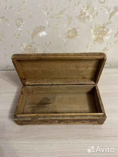 Шкатулка деревянная резная 1949г. Артель Свобода