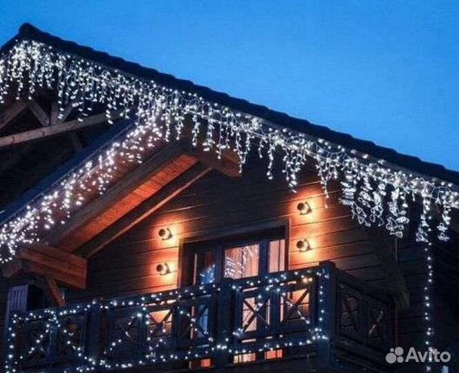 Гирлянда бахрома уличная 12 метров