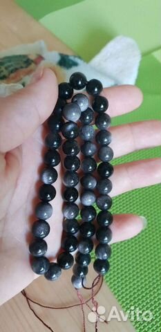 Мексиканский обсидиан бусины 8мм