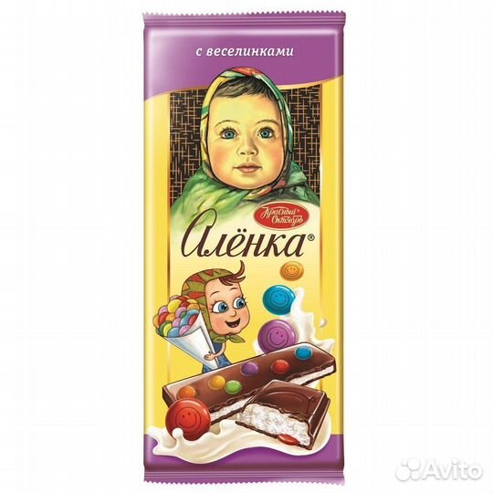 Шоколад Аленка с молочной начинкой и веселинками