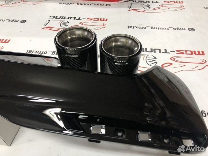 Диффузор BMW 5 G30 M-Style + насадки М карбон