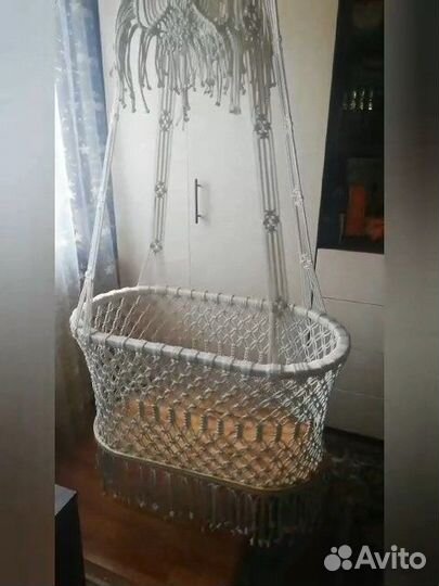 Плетеная подвесная люлька (колыбель)