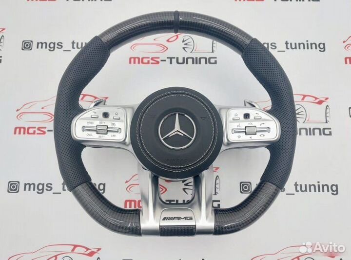 Руль E63 AMG Карбон + кожа на E-Class W213