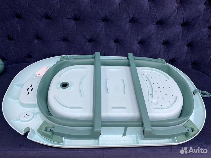 Ванночка детская складная с термометром Luxmom