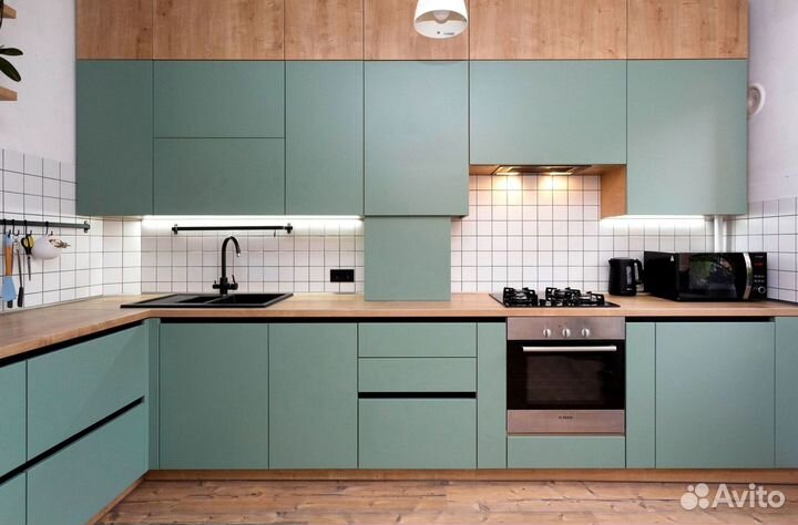 Кухонный гарнитур угловой в потолок на заказ