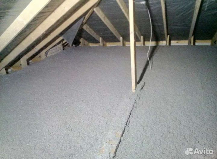 Утепление крыш Эковатой