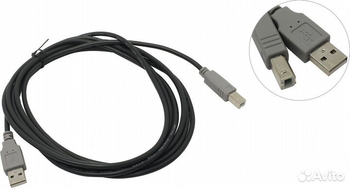 Кабель USB 2.0A-USB 2.0B 3.0м 5bites UC5010-030C