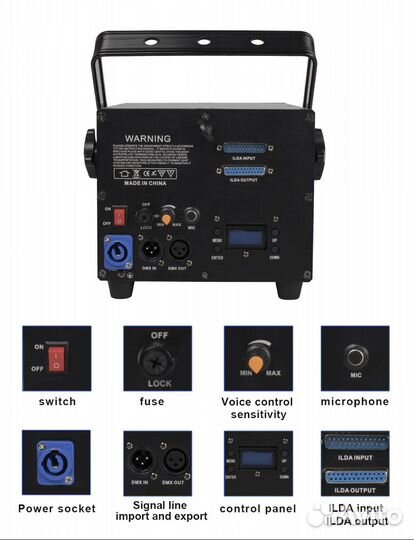Полноцветный лазерный проектор 3W RGB