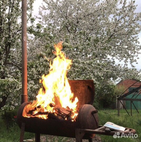 Мангал прочный из толстого железа