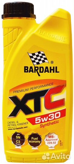 5w-30 bardahl масло XTC 5л