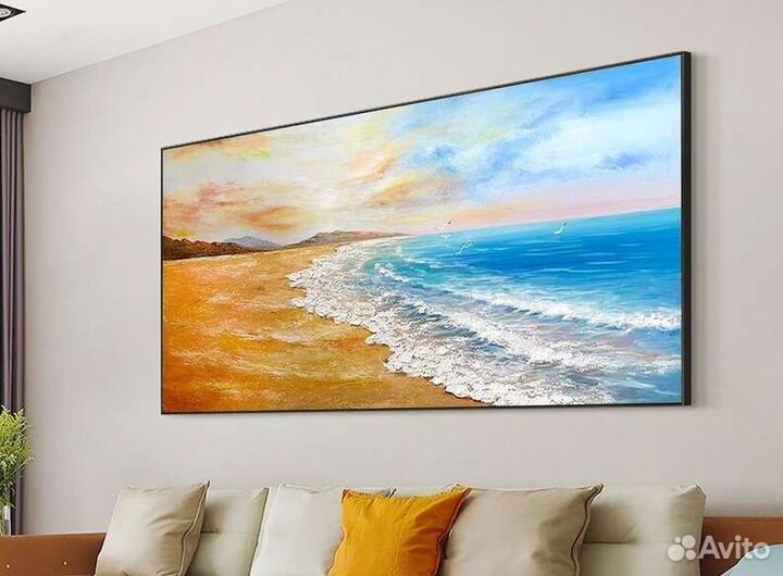 Большая картина маслом Вот он рай Морские пейзажи