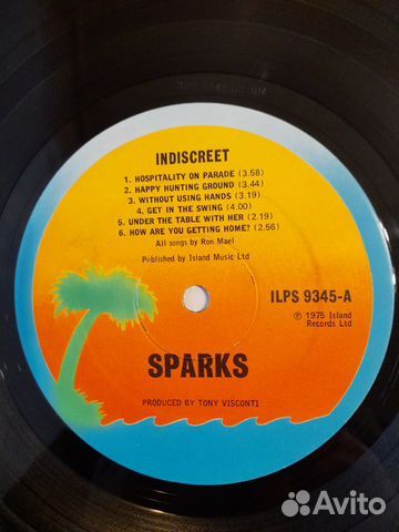 Sparks ''Indiscreet'' England 1st. press NM объявление продам