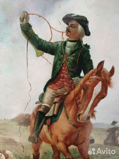 Винтажная Картина Маслом Охота Wilnon