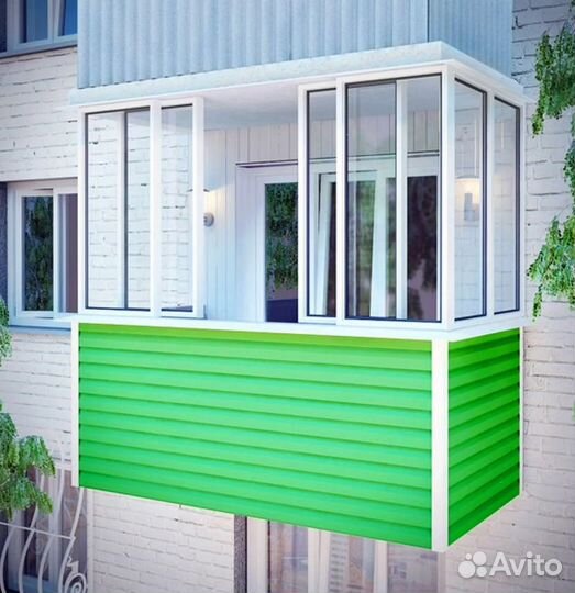 Остекление раздвижное с обшивкой