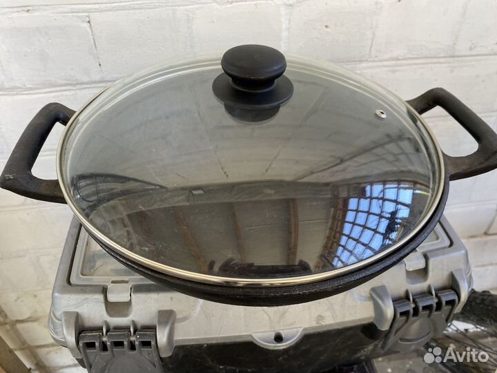 Чугунная сковорода вок казан