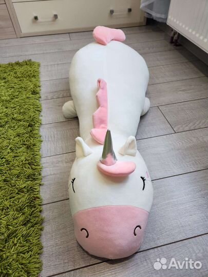 Мягкая игрушка плюшевый единорог 90см
