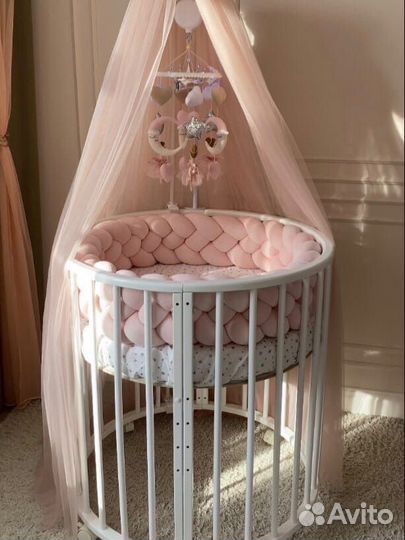 Детская кроватка круглая