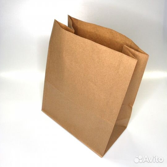 Бумажные крафт пакеты с ручками или без в наличии