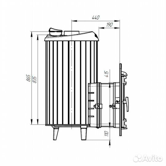 Печь Для Бани Атмосфера XL» ламели «Талькохлорит»