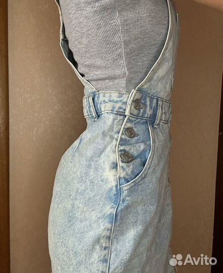 Комбинезон женский джинсовый мини
