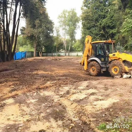 Отсыпка, Расчистка, Выравнивание участка