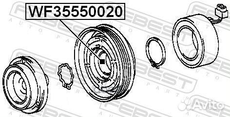 Подшипник компрессора кондиционера toyota cresta