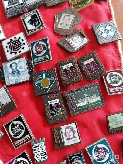 Значки СССР, города, Ленин, почта