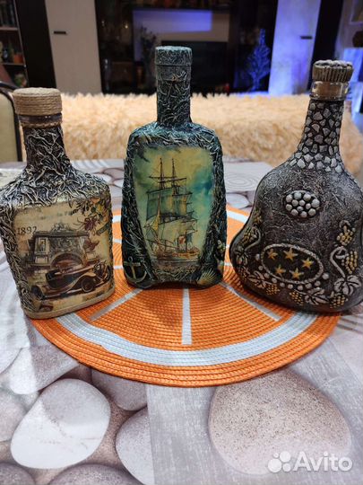 Бутылка декорированная