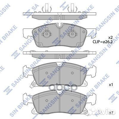 Колодки передние jeep Grand Cherokee IV 2010