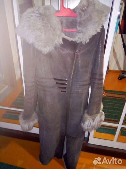 Дубленка натуральная женская длинная 46 48 размер