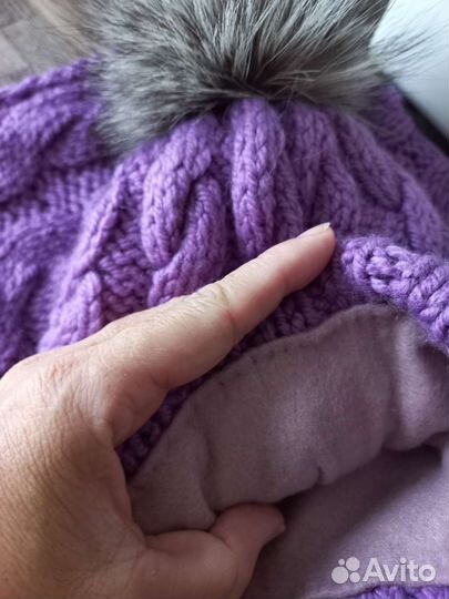 Шапка, снуд. Меринос. Ручная работа