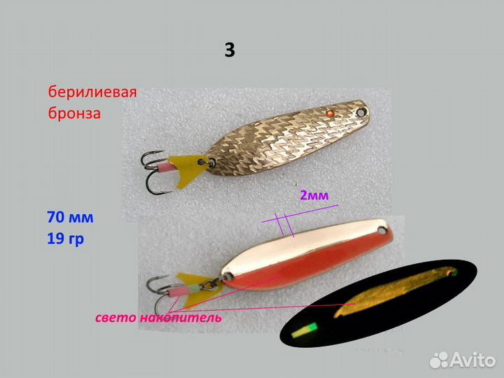 Колеблющаяся блесна ручной работы