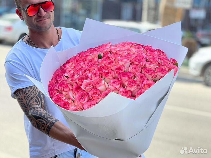 101 роза Букеты 15 25 35 51 101 201 Роза Доставка