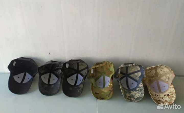 Бейсболки на липучке ткань рип-стоп Панамки