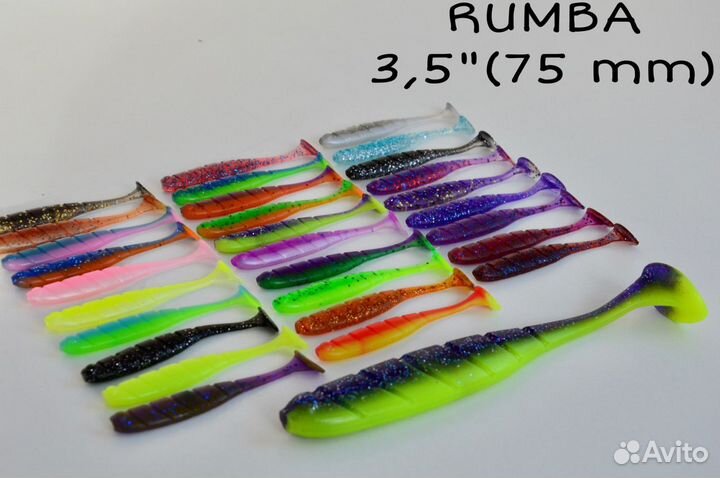 Силиконовые приманки rumba 3’5(75mm)