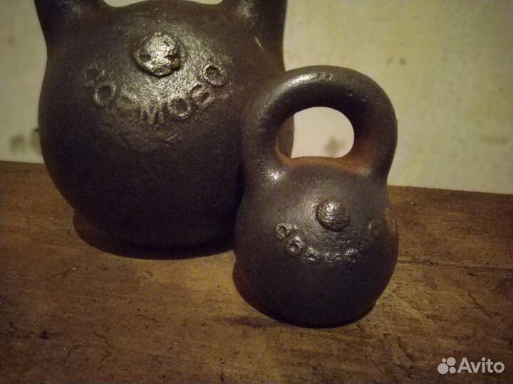 Гири для весов сормово 1 пуд, 10 фунтов,5 фунтов