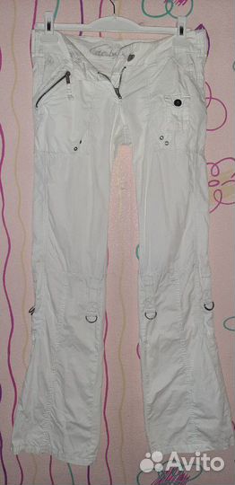 Esprit,белые штаны,лён, коттон