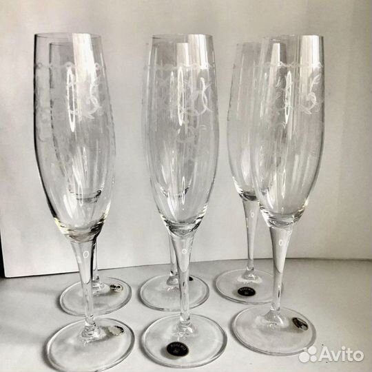 Бокалы для шампанского 6 штук