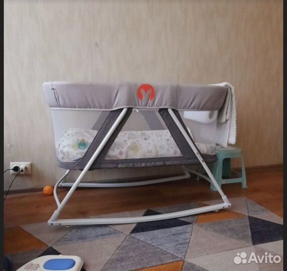 Детская колыбель манеж, 2 в 1