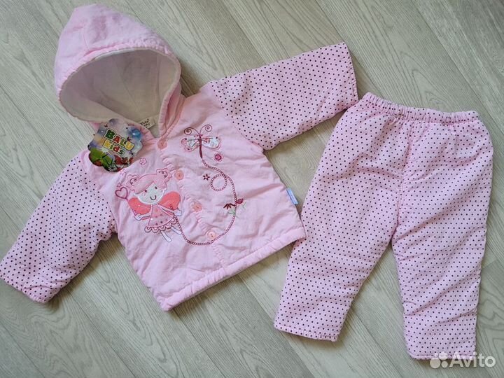 Демисезонный комплект на девочку р.68-74новый