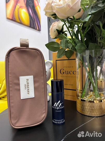 Набор burberry Мужская косметичка + Дезодорант