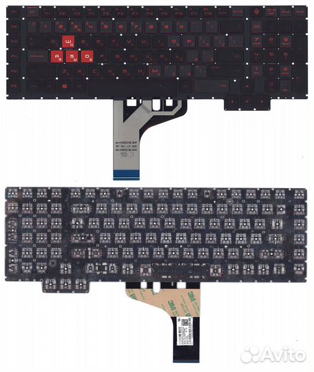 Клавиатура для HP Omen X 17-ap черная с подсветкой