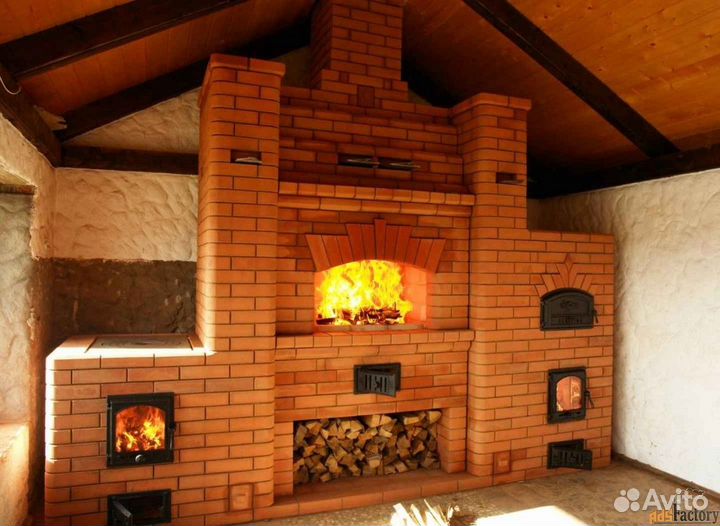 Печи камины барбекю из кирпича