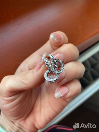 Серьги Pandora Логомания