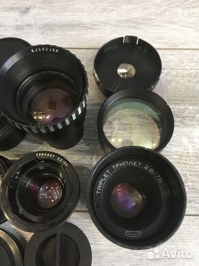Объективы от кинопроекторов, фотоувеличителей СССР