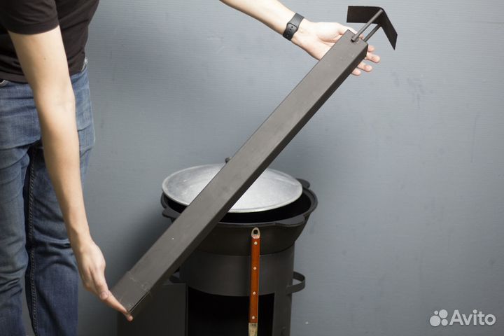 Печь с трубой + казан 8 литров (Шумовка в подарок)