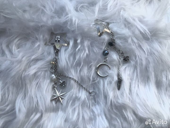 Заколки звездочки парные cute y2k handmade