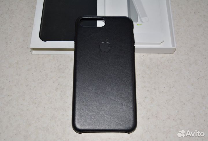 Чехол Apple iPhone 8 Plus / 7 Plus Leather Black