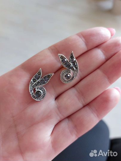 Серёжки разные, серебро