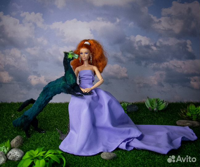 Дракон водолей игрушка в смешанной технике